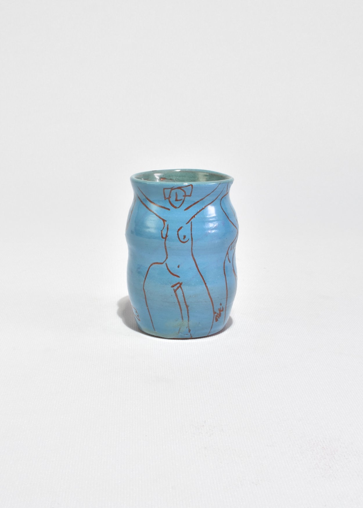 Blue Ceramic Nudes Vase