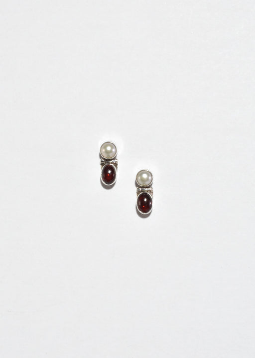 Pearl Garnet Earrings