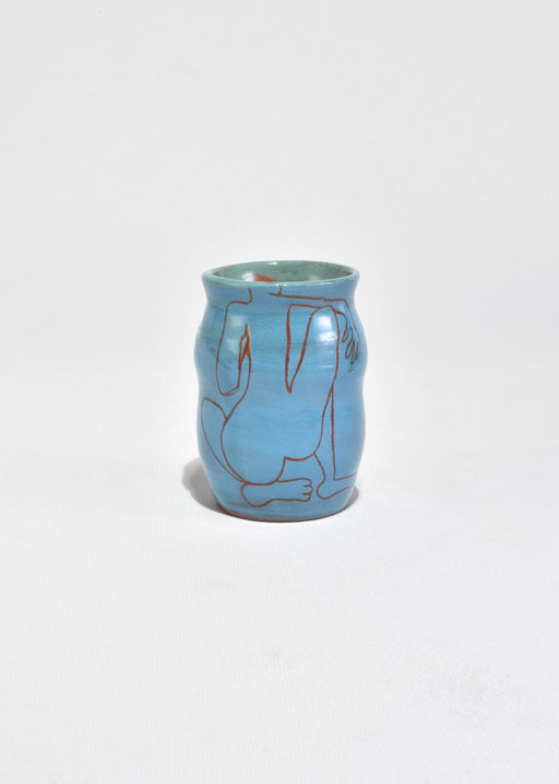 Blue Ceramic Nudes Vase