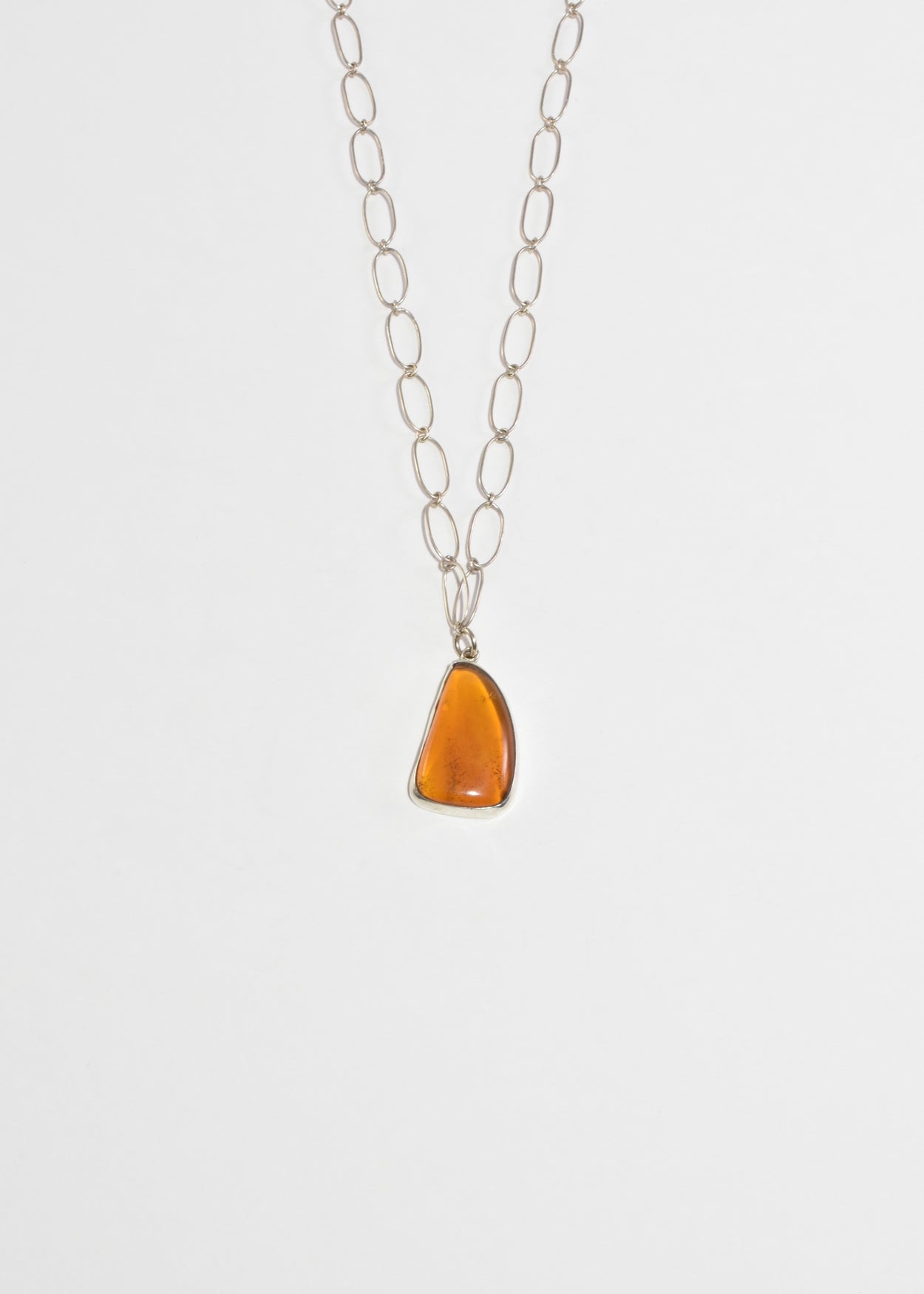 Organic Amber Pendant Necklace
