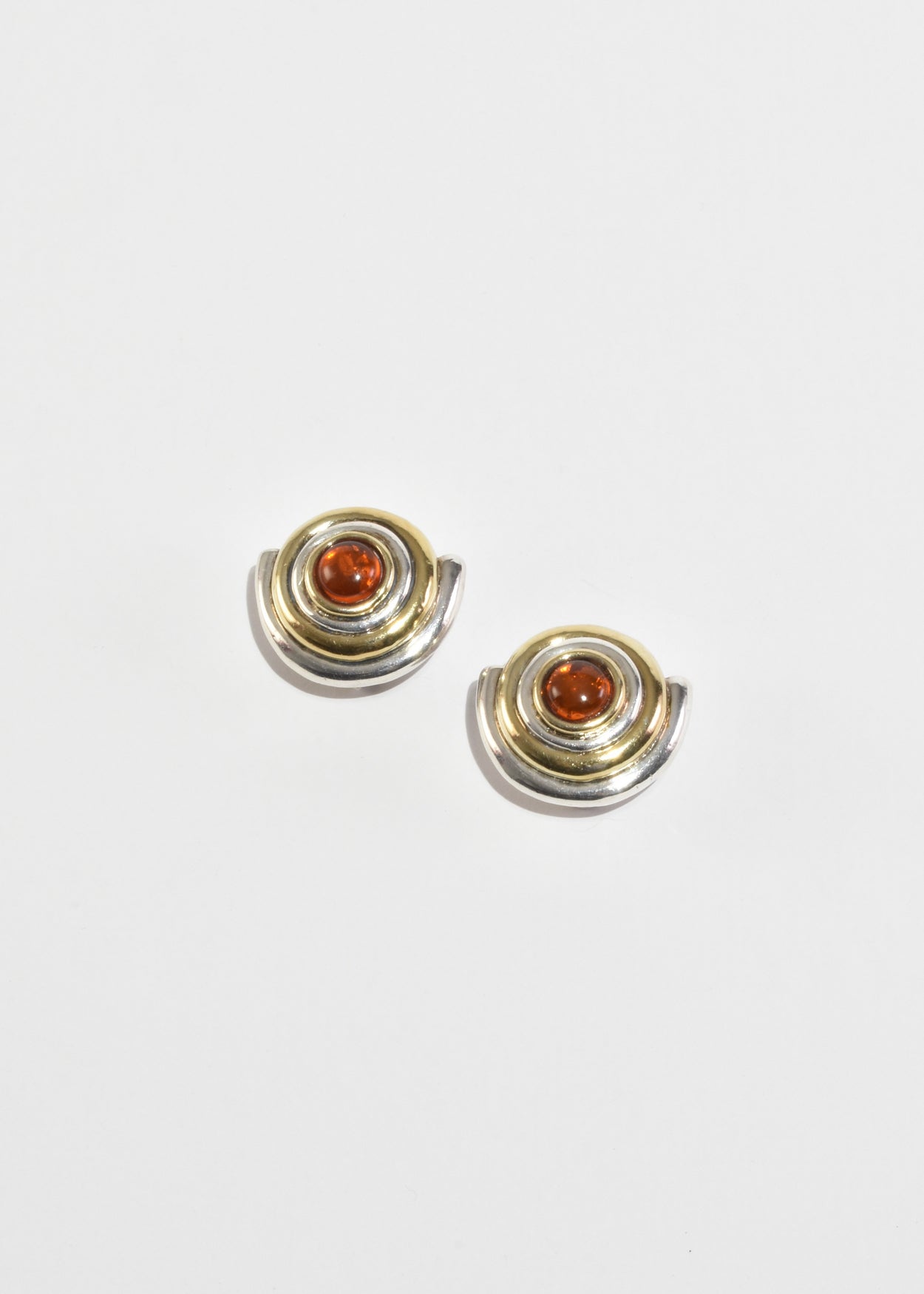 Two-Tone Amber Earrings