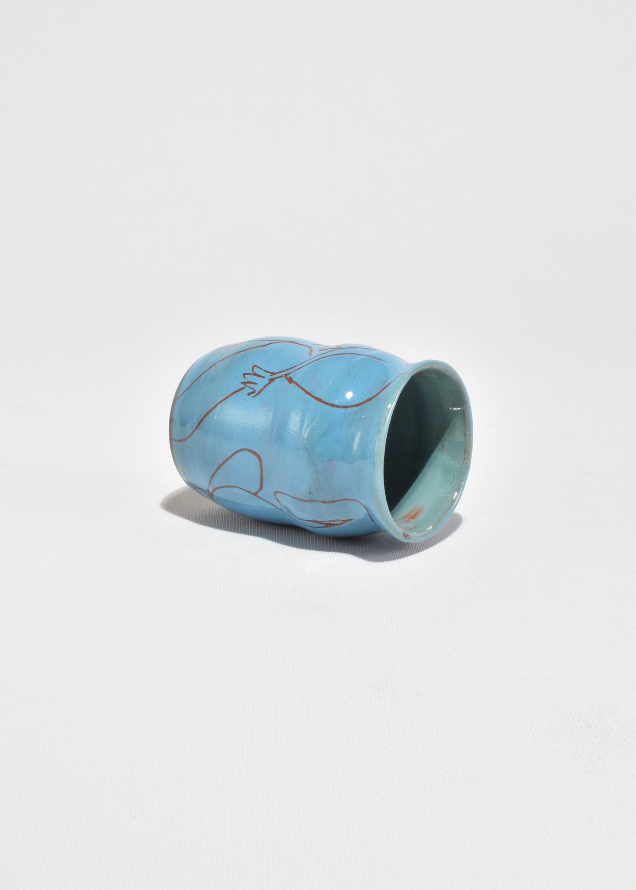 Blue Ceramic Nudes Vase