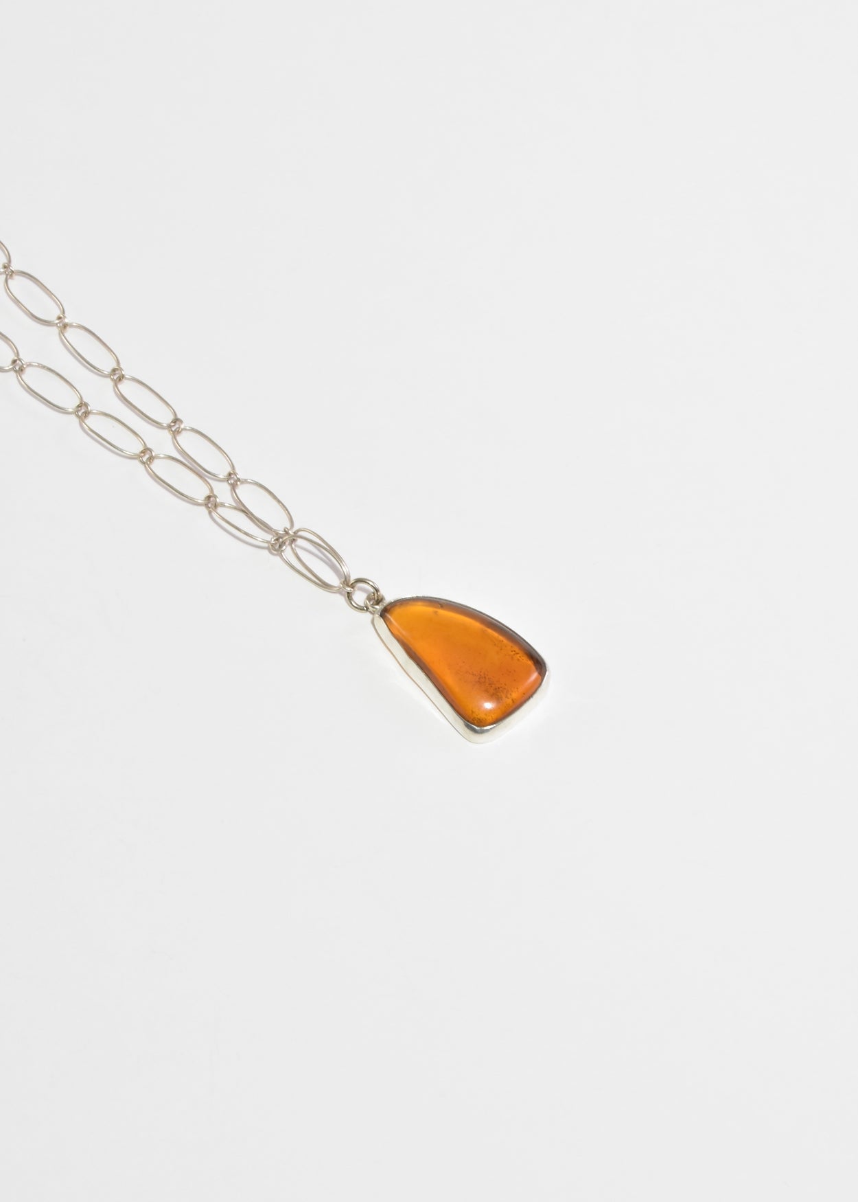 Organic Amber Pendant Necklace