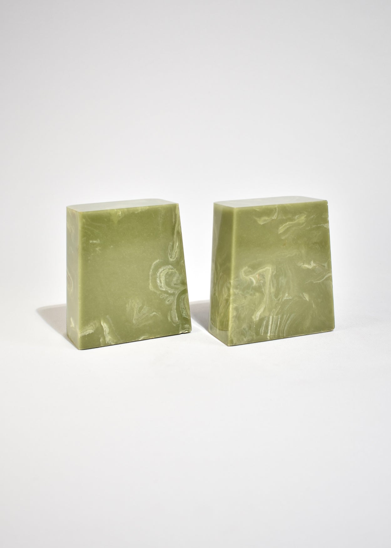 Green Resin Bookends