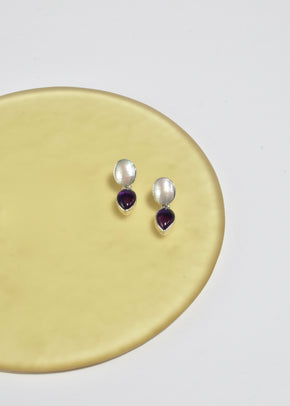 Amethyst Pearl Earrings