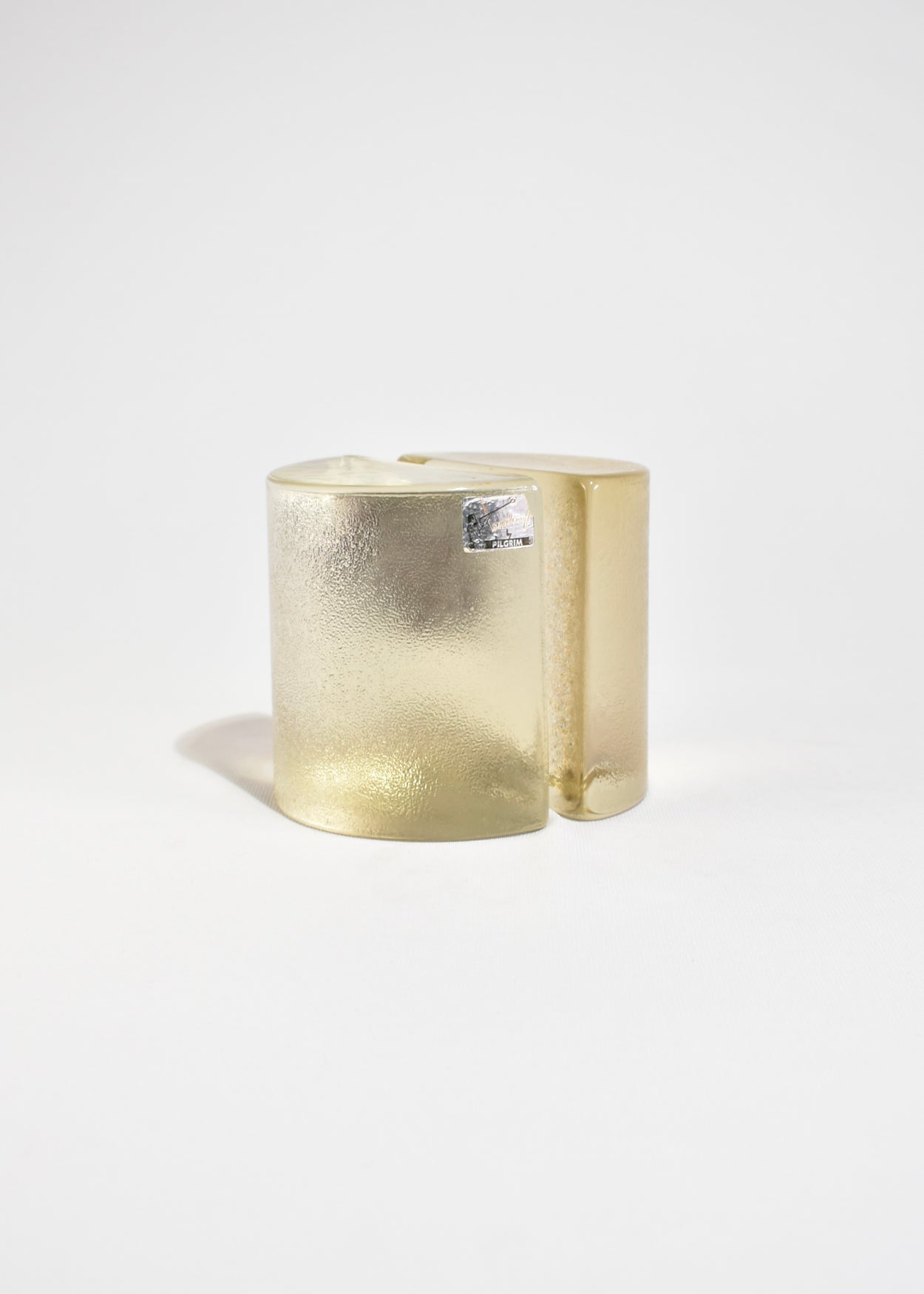 Textured Half Moon Glass Bookends