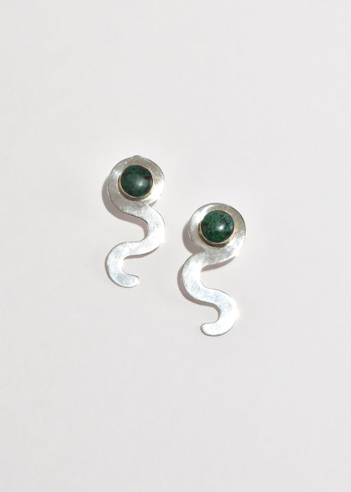 Curvy Chrysocolla Earrings