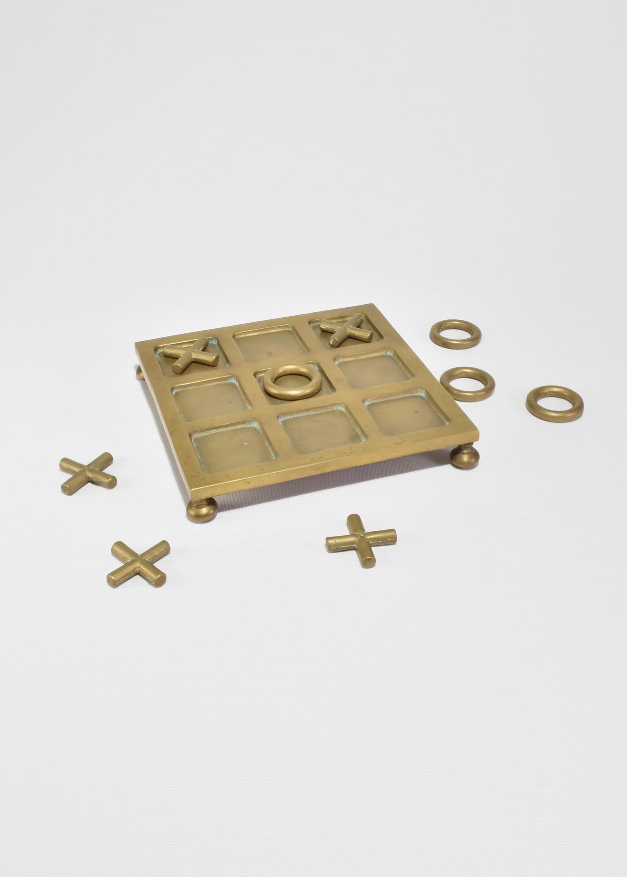 Brass Tic-Tac-Toe Set