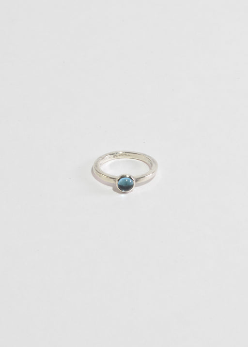 Round Blue Topaz Ring