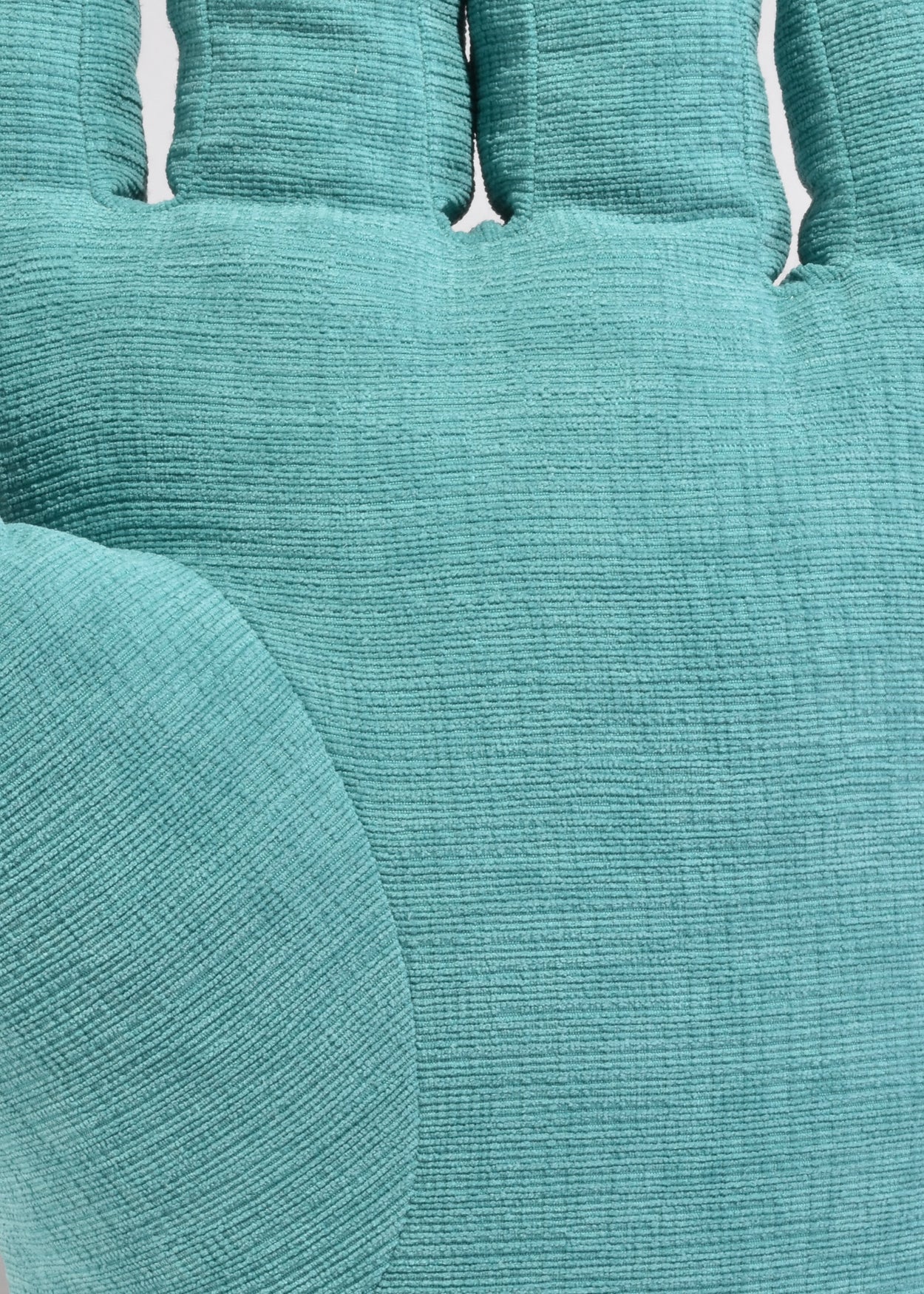 Left Hand Pillow in Teal Chenille