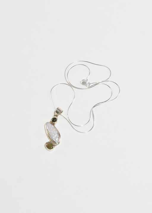 Tourmaline Pearl Pendant Necklace