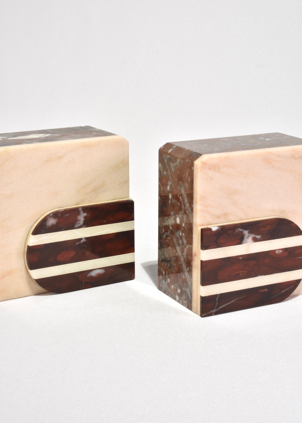 Deco Mixed Stone Bookends