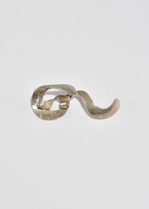 Abstract Curved Brooch
