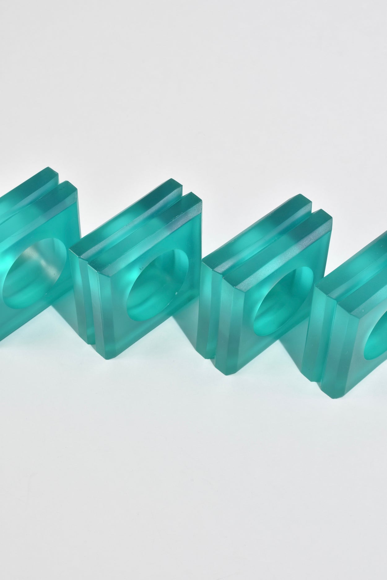 Teal Acrylic Napkin Rings