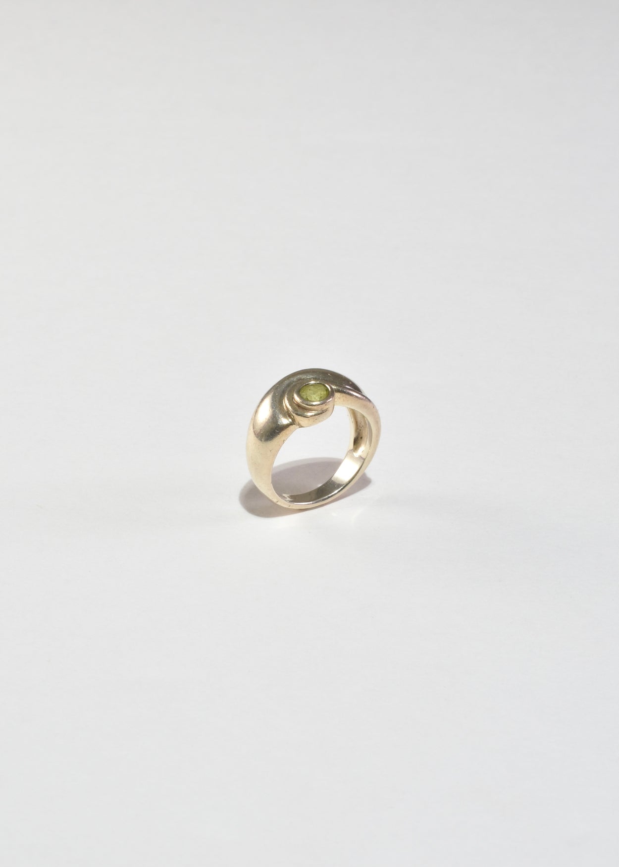 Curved Peridot Ring
