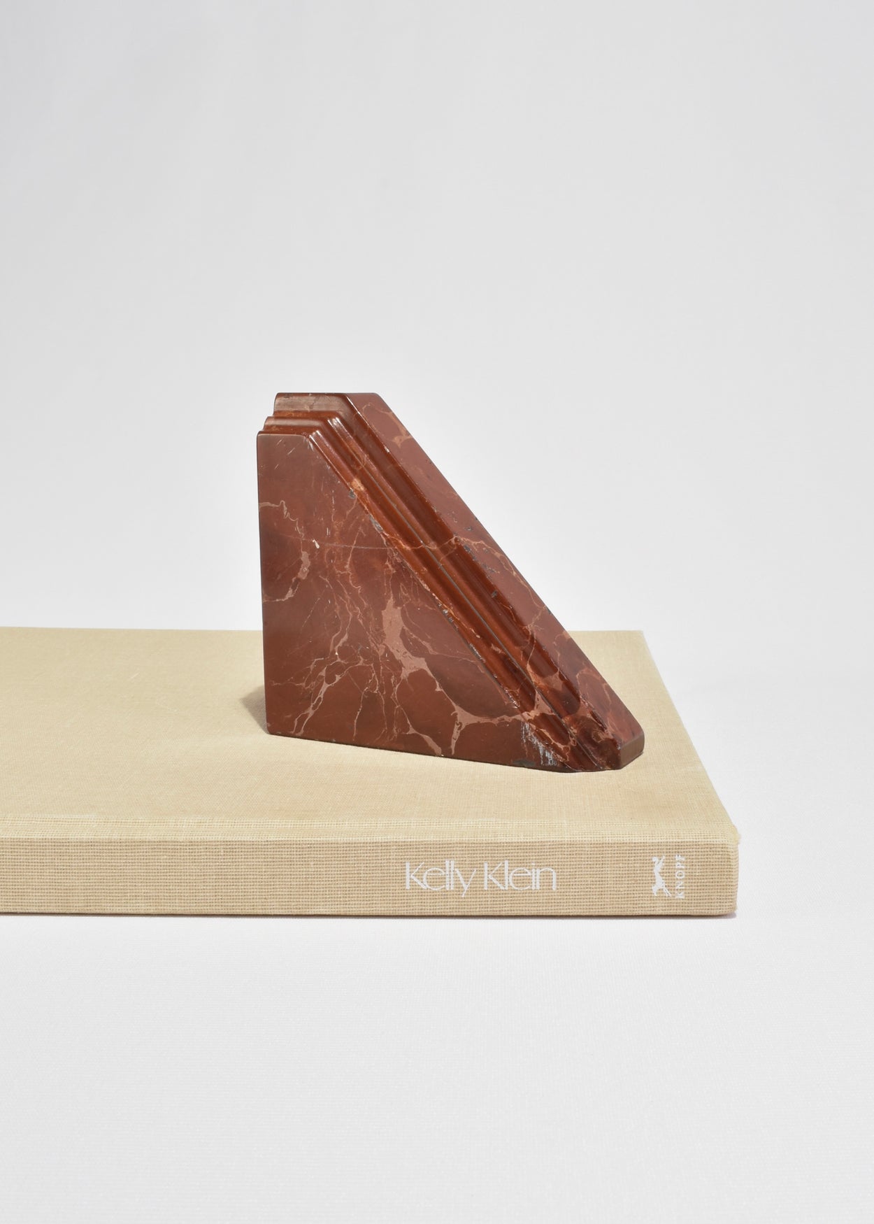 Red Marble Bookends