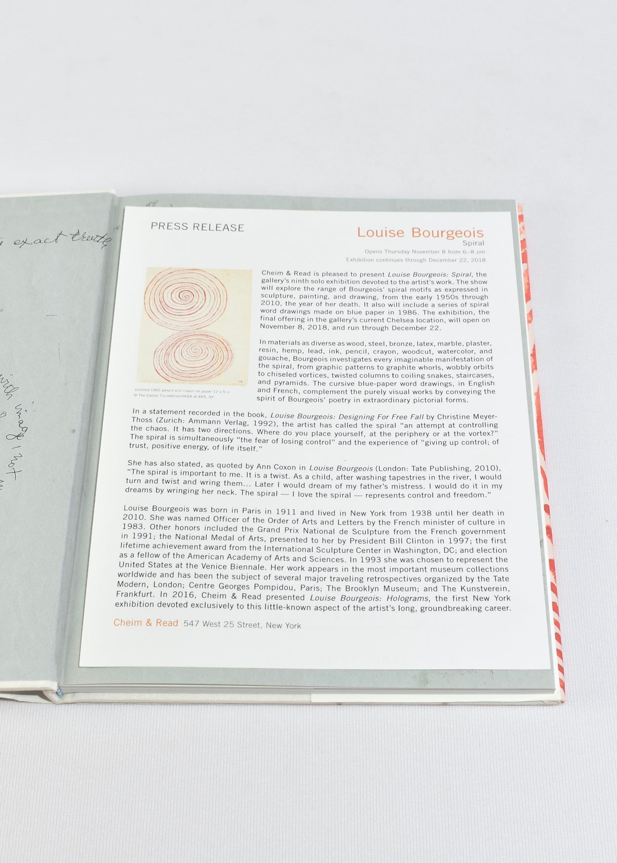 Louise Bourgeois: Spiral