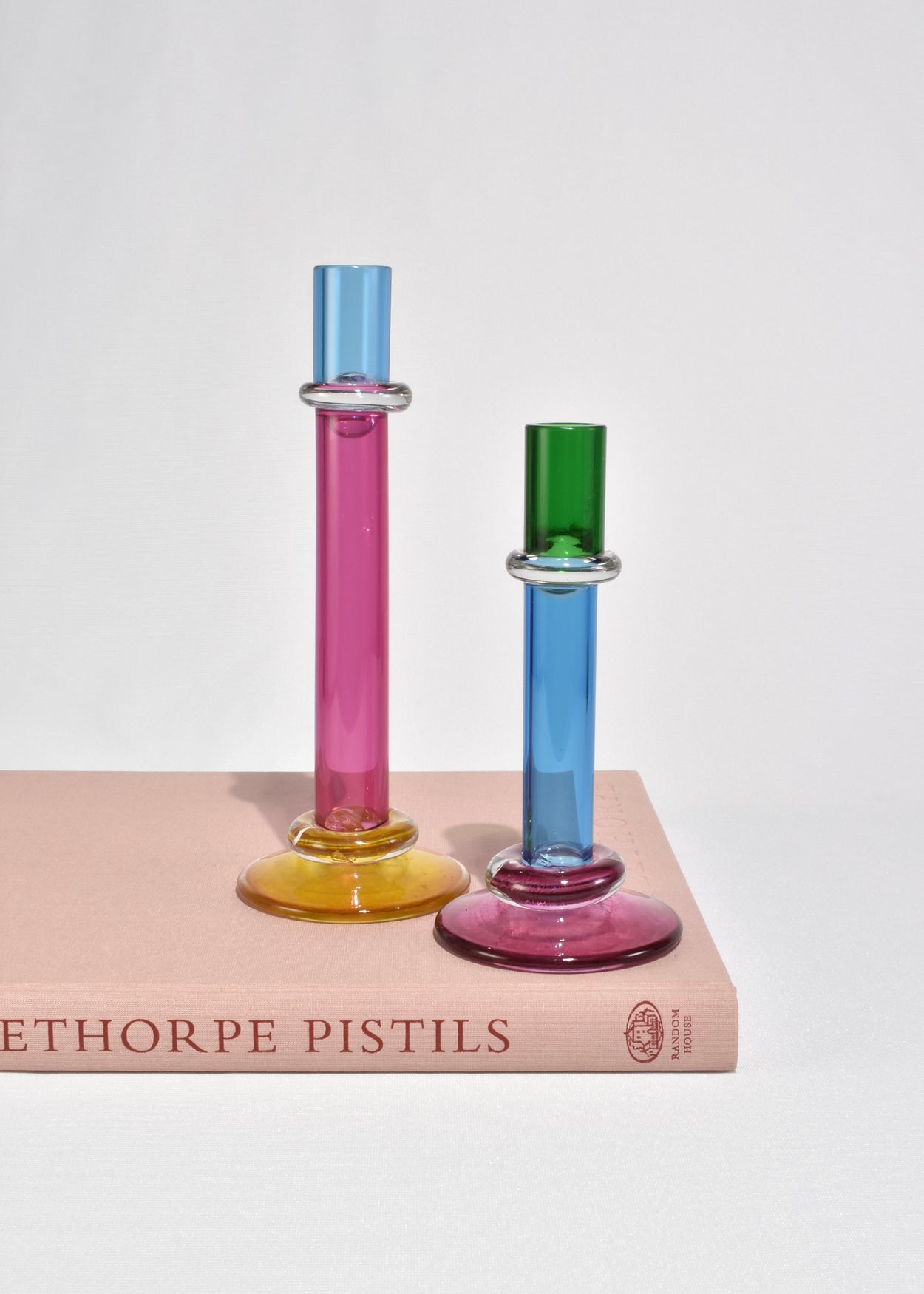 Colorful Glass Candleholder Set