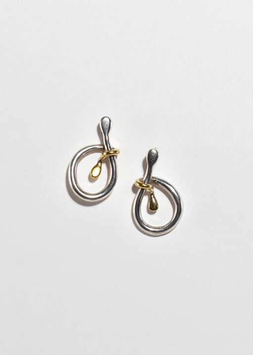 Two-Tone Loop Earrings