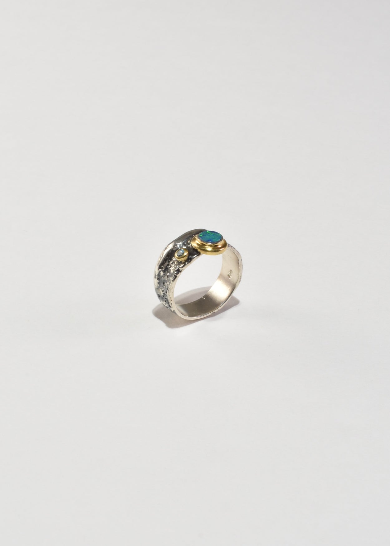 Opal Topaz Arts and Crafts Ring