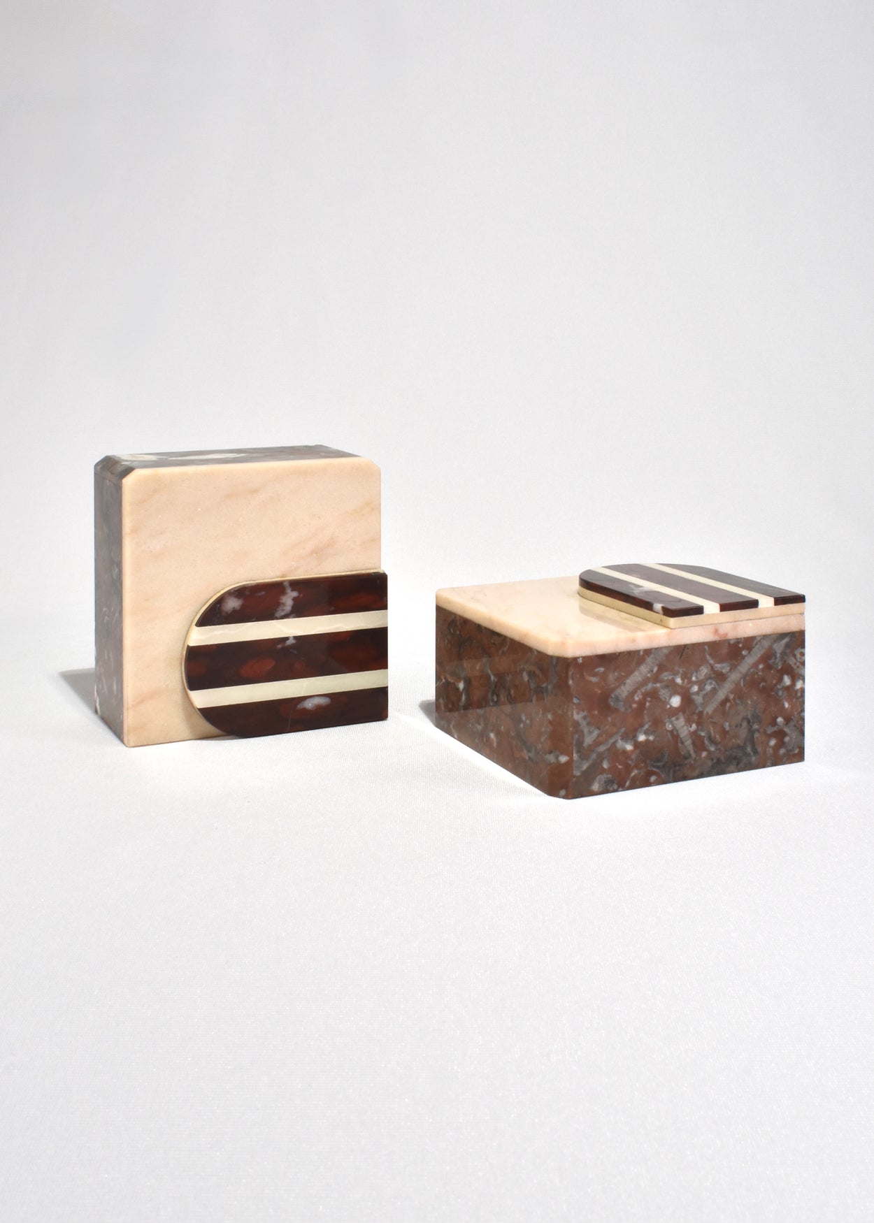 Deco Mixed Stone Bookends