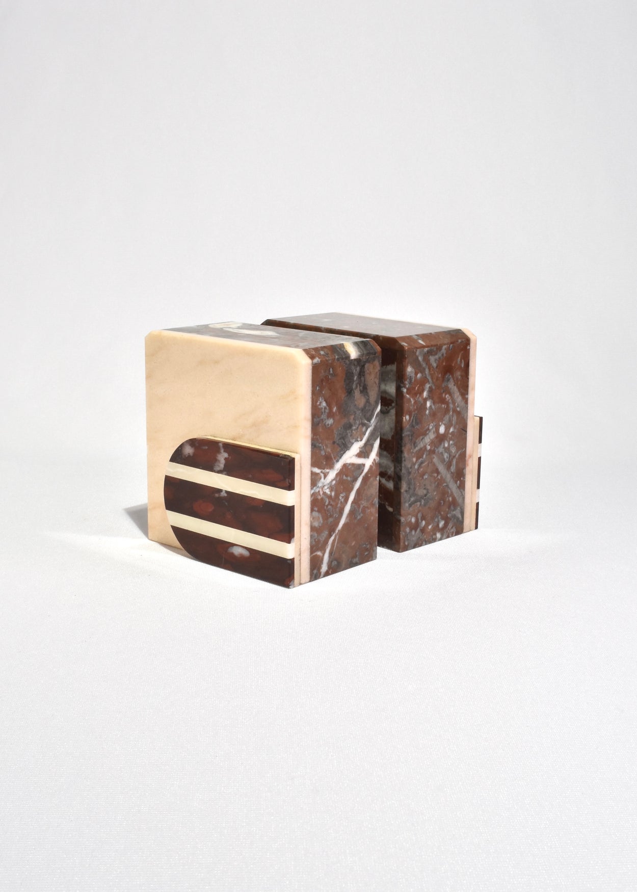 Deco Mixed Stone Bookends