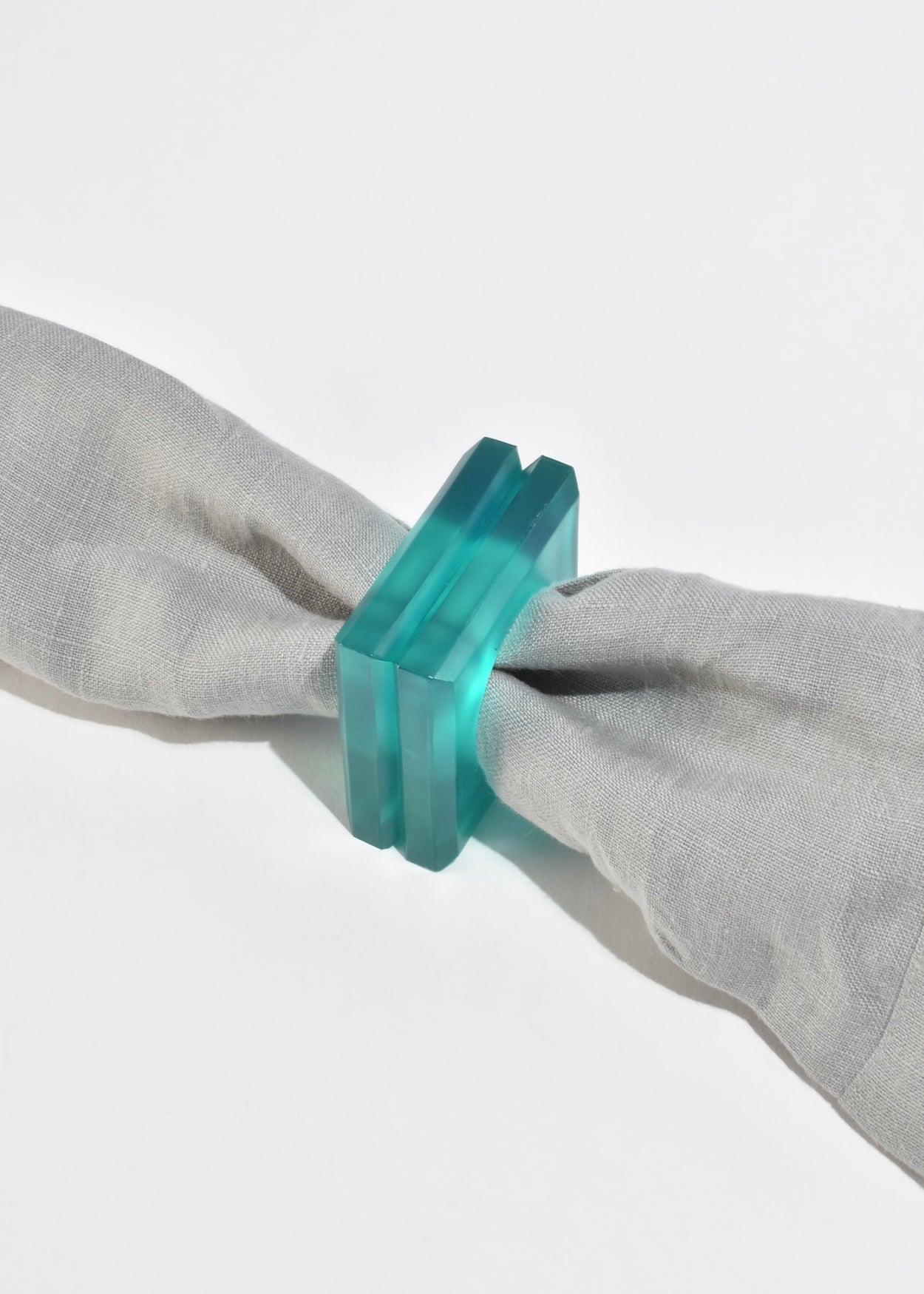 Teal Acrylic Napkin Rings