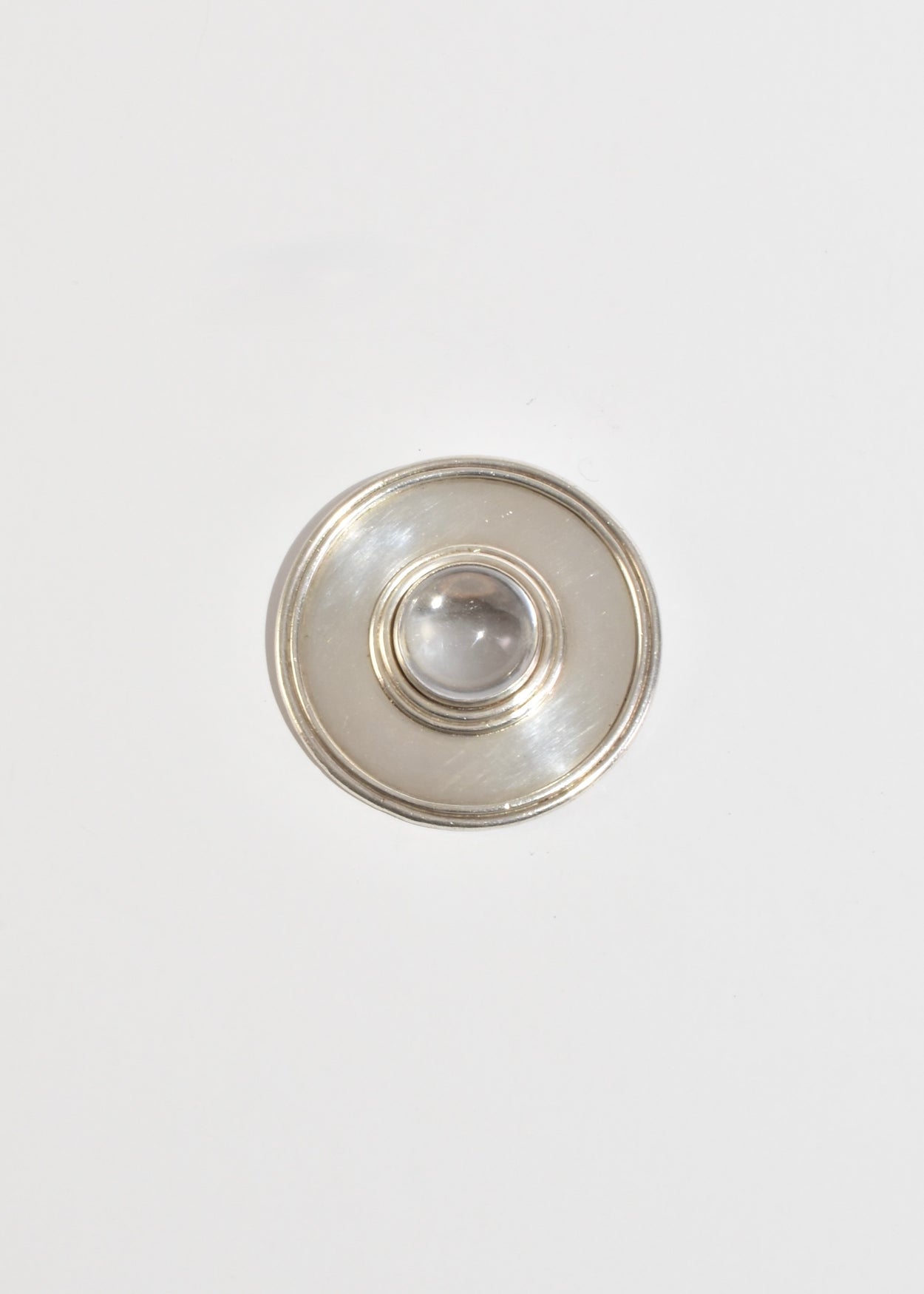 Round Crystal Brooch