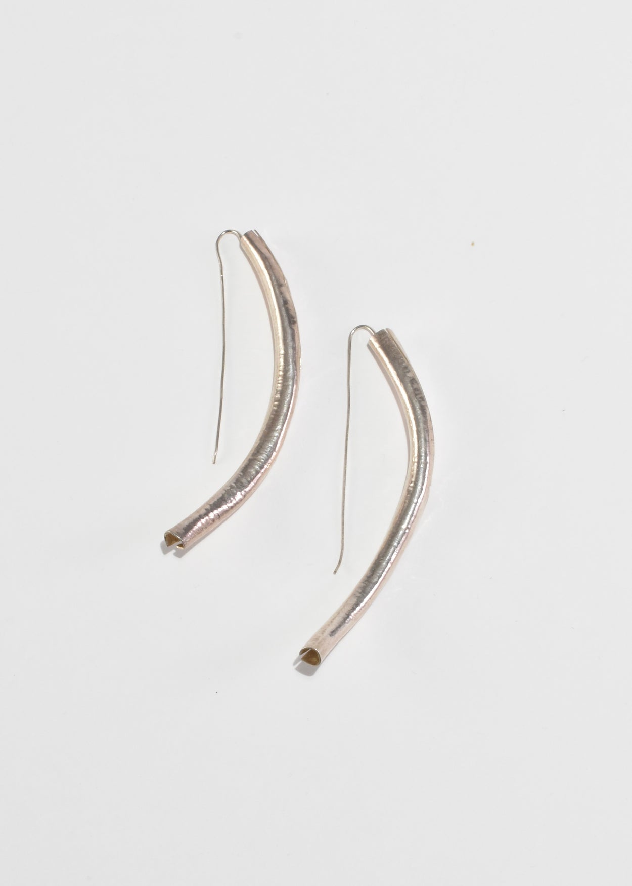 Long Sculptural Curved Earrings