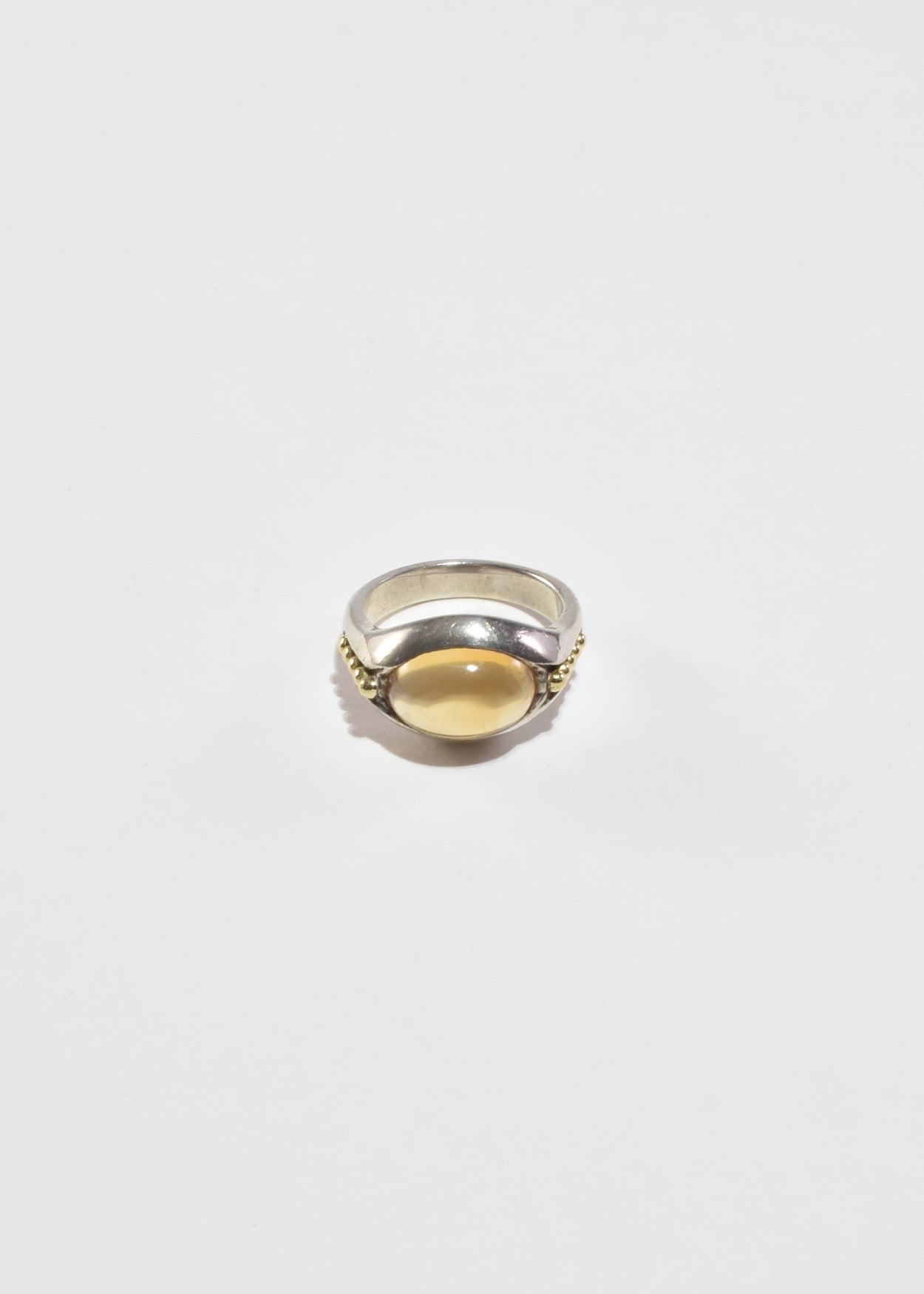 Studded Citrine Ring