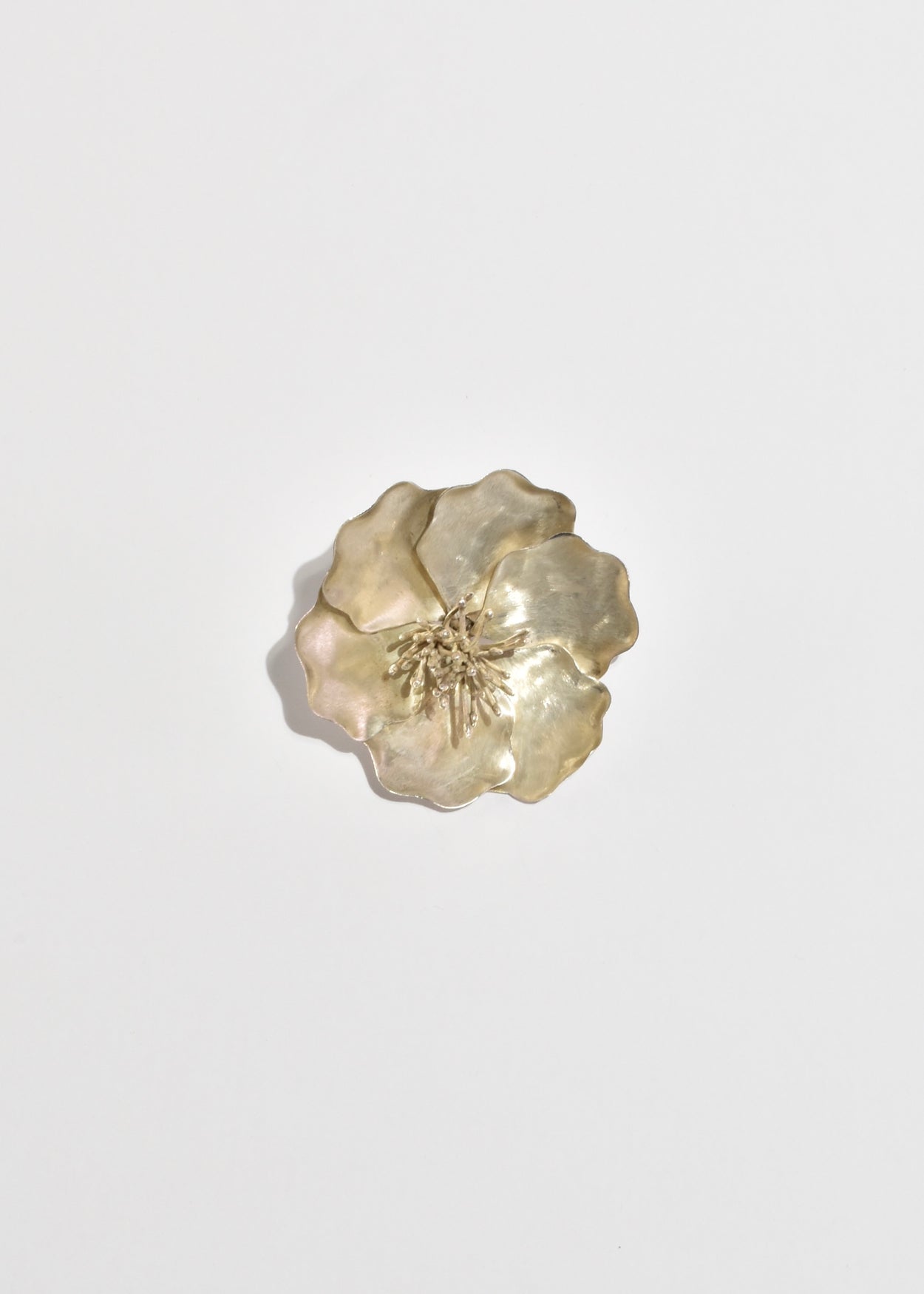 Sterling Poppy Brooch