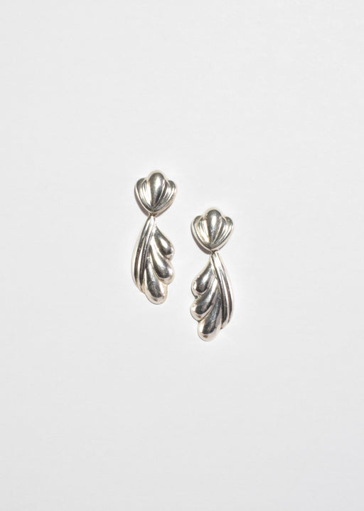 Sculptural Ribbed Drop Earrings