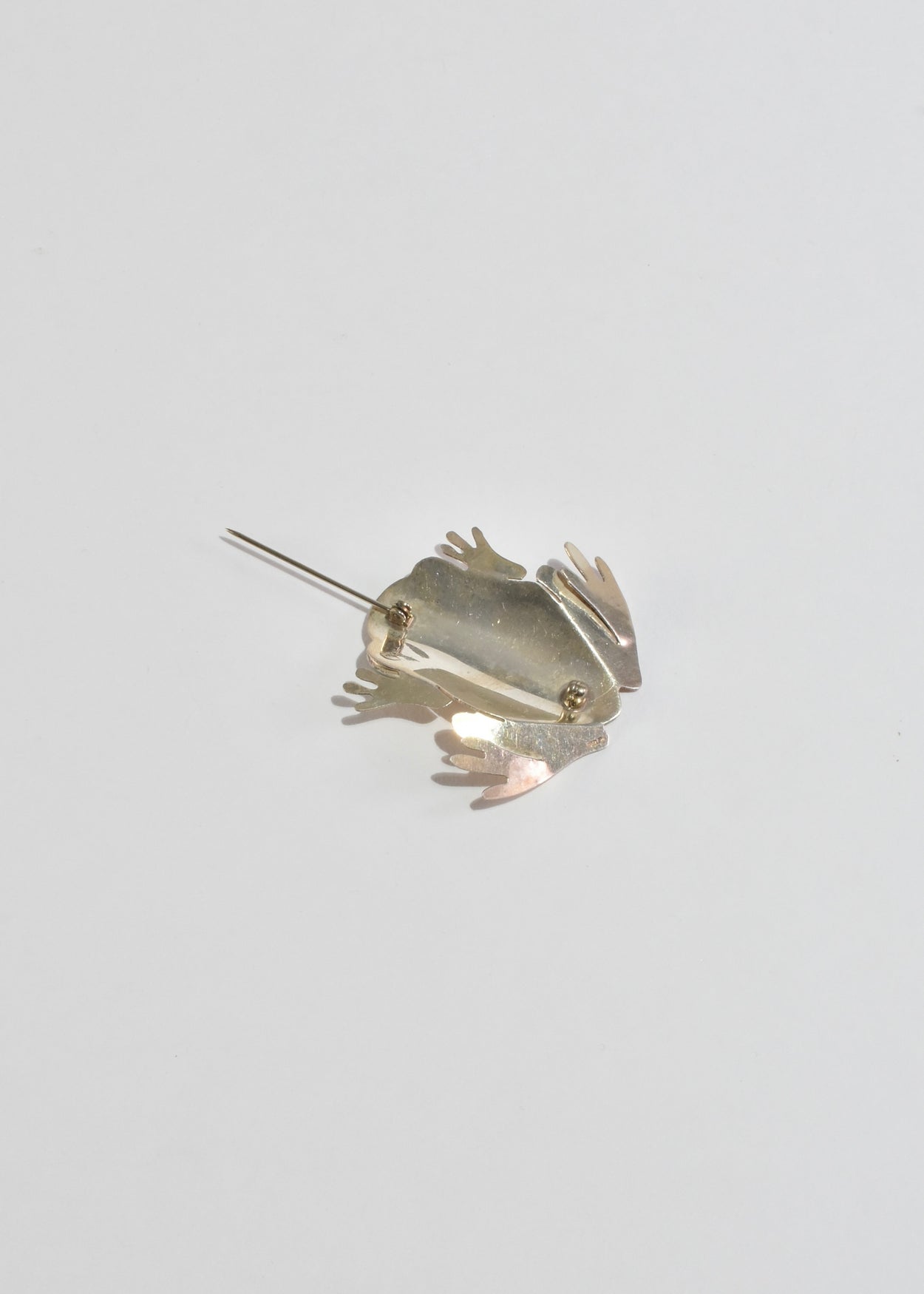 Aventurine Frog Brooch