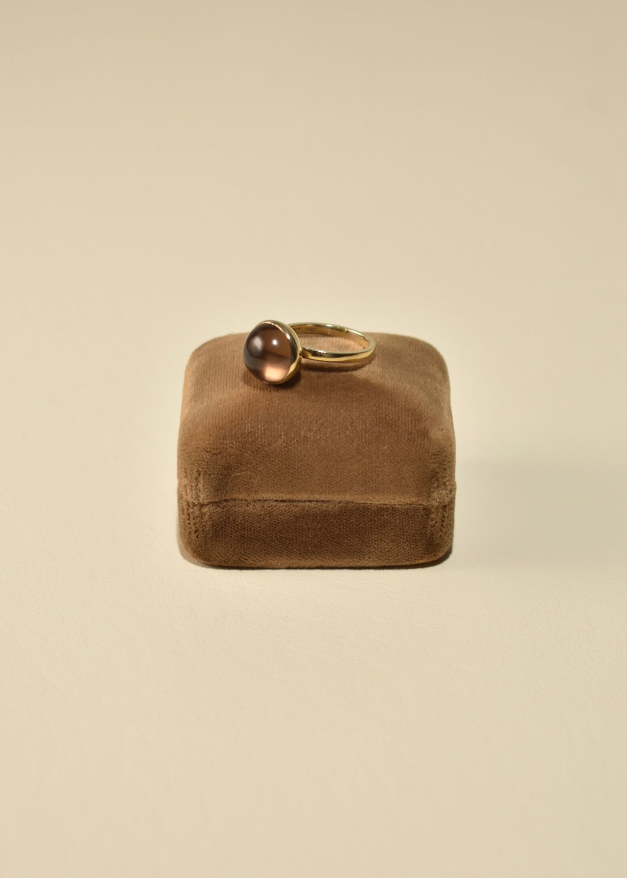 Smoky Quartz Dome Ring