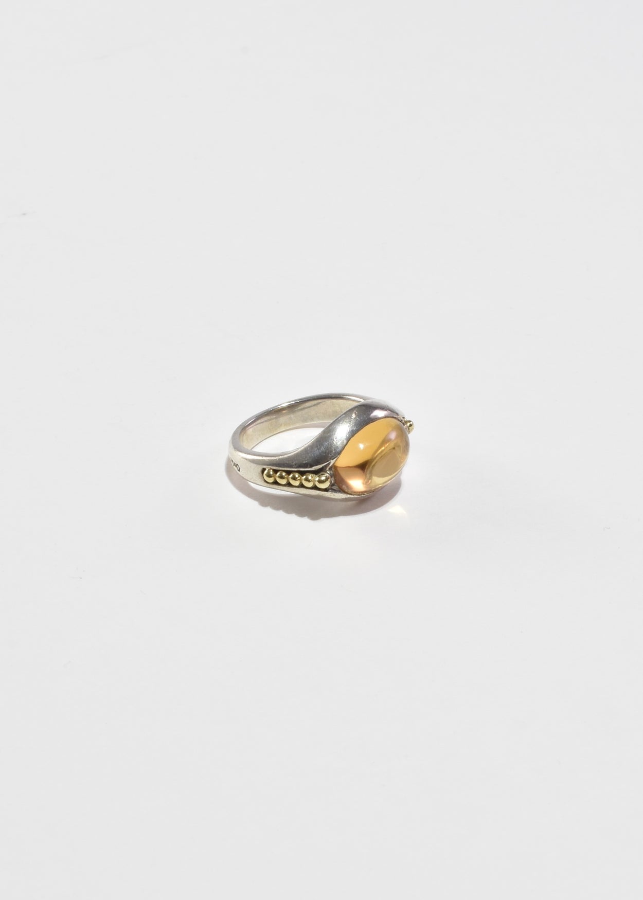 Studded Citrine Ring