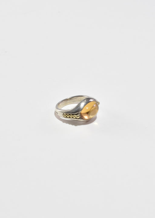 Studded Citrine Ring