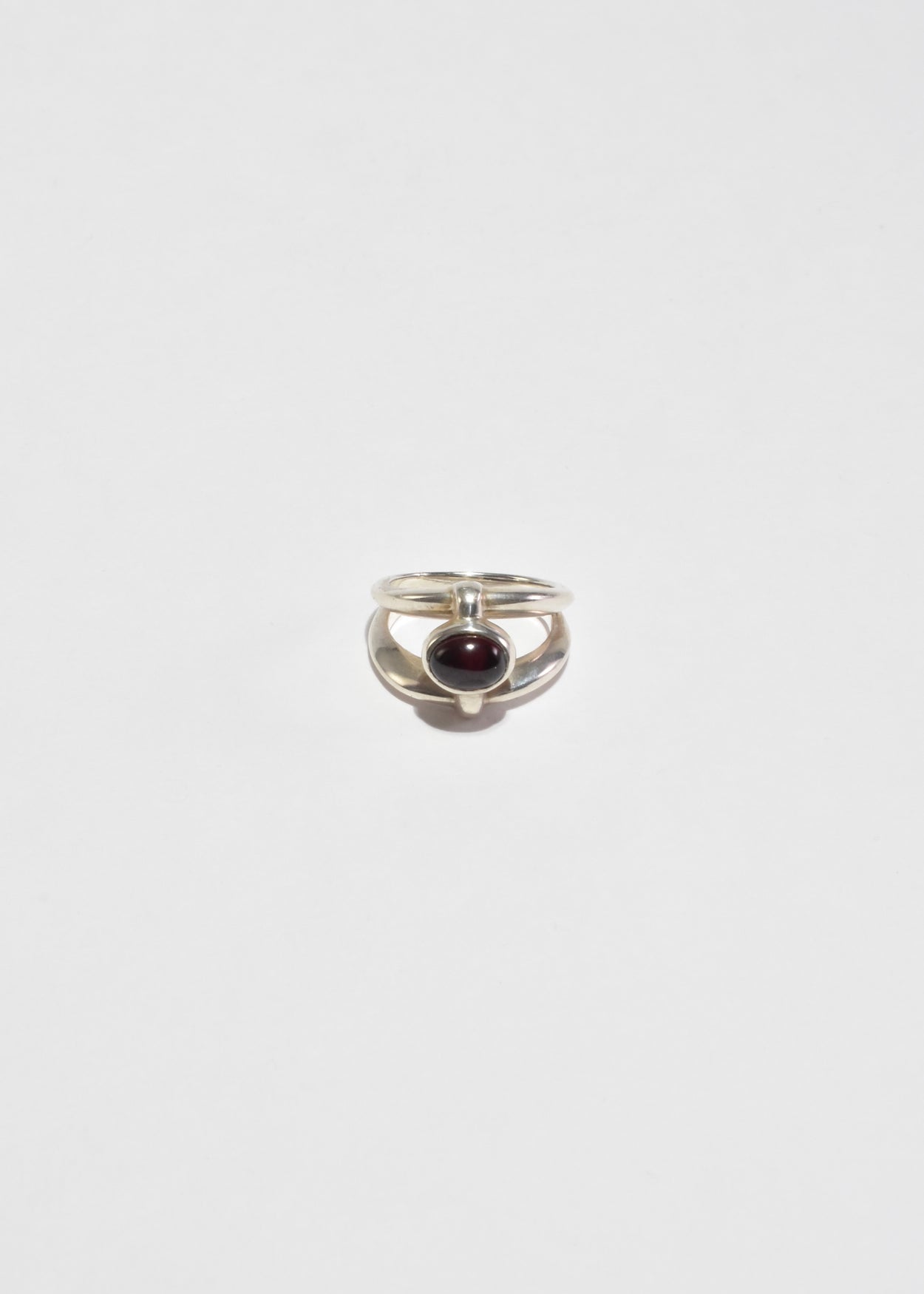 Modernist Garnet Ring