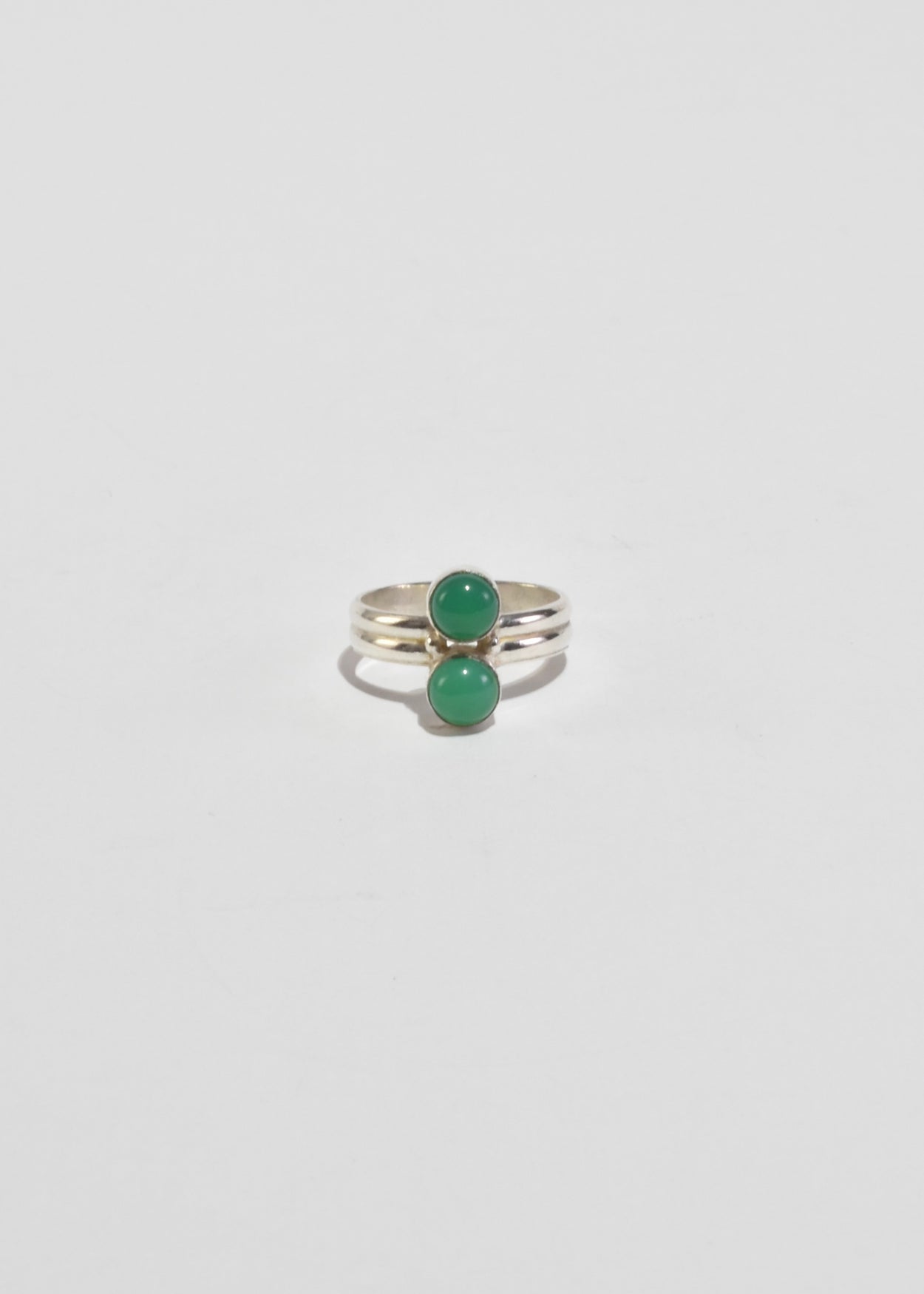 Double Chrysoprase Ring