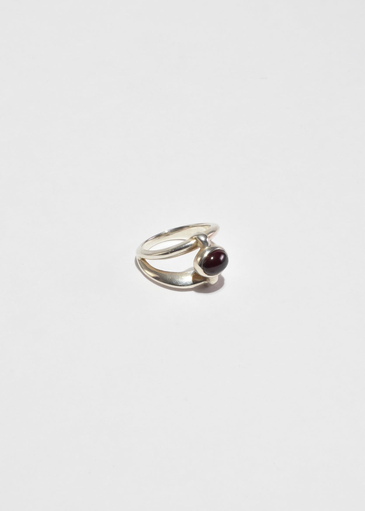 Modernist Garnet Ring