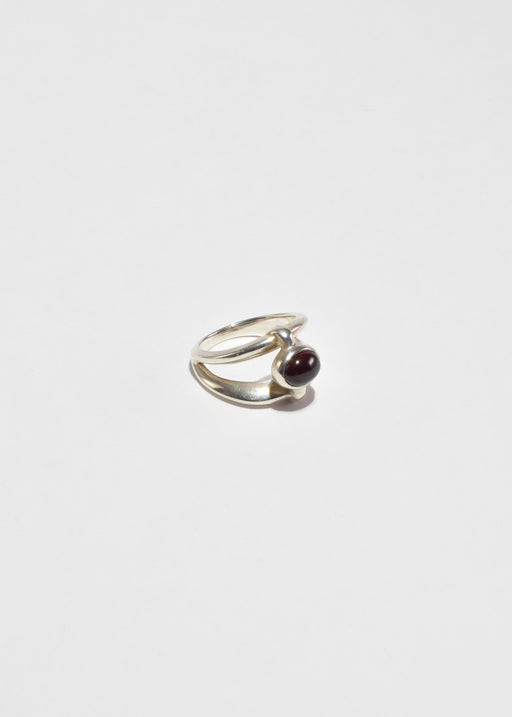 Modernist Garnet Ring