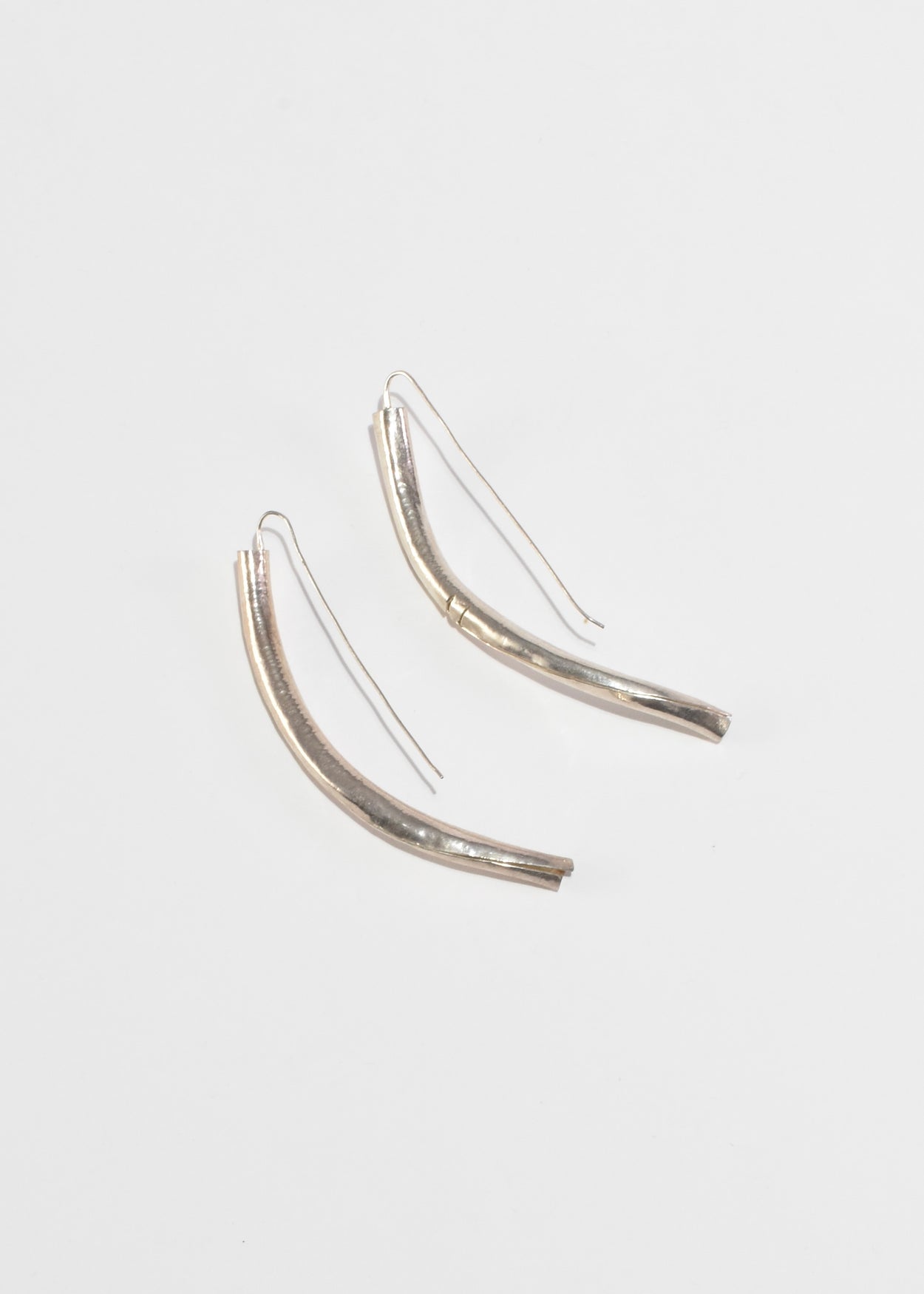 Long Sculptural Curved Earrings