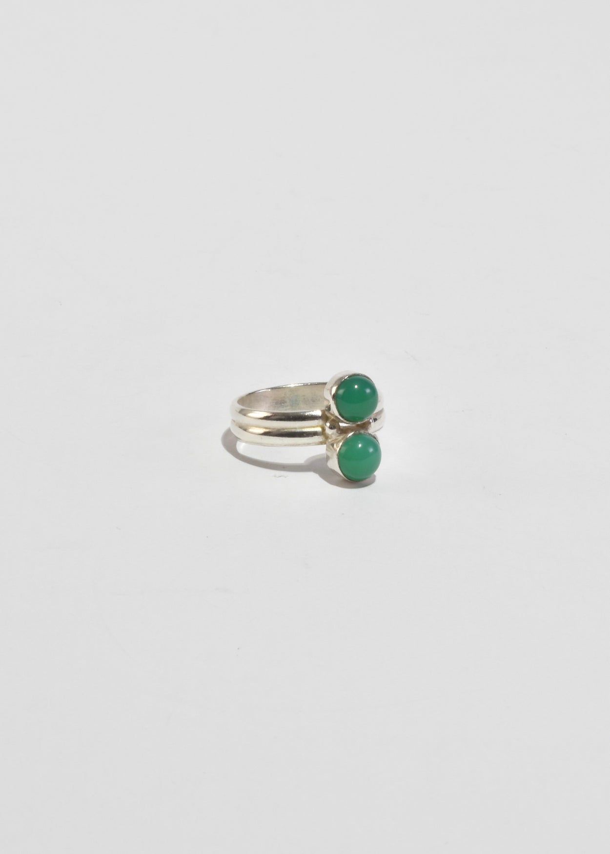 Double Chrysoprase Ring