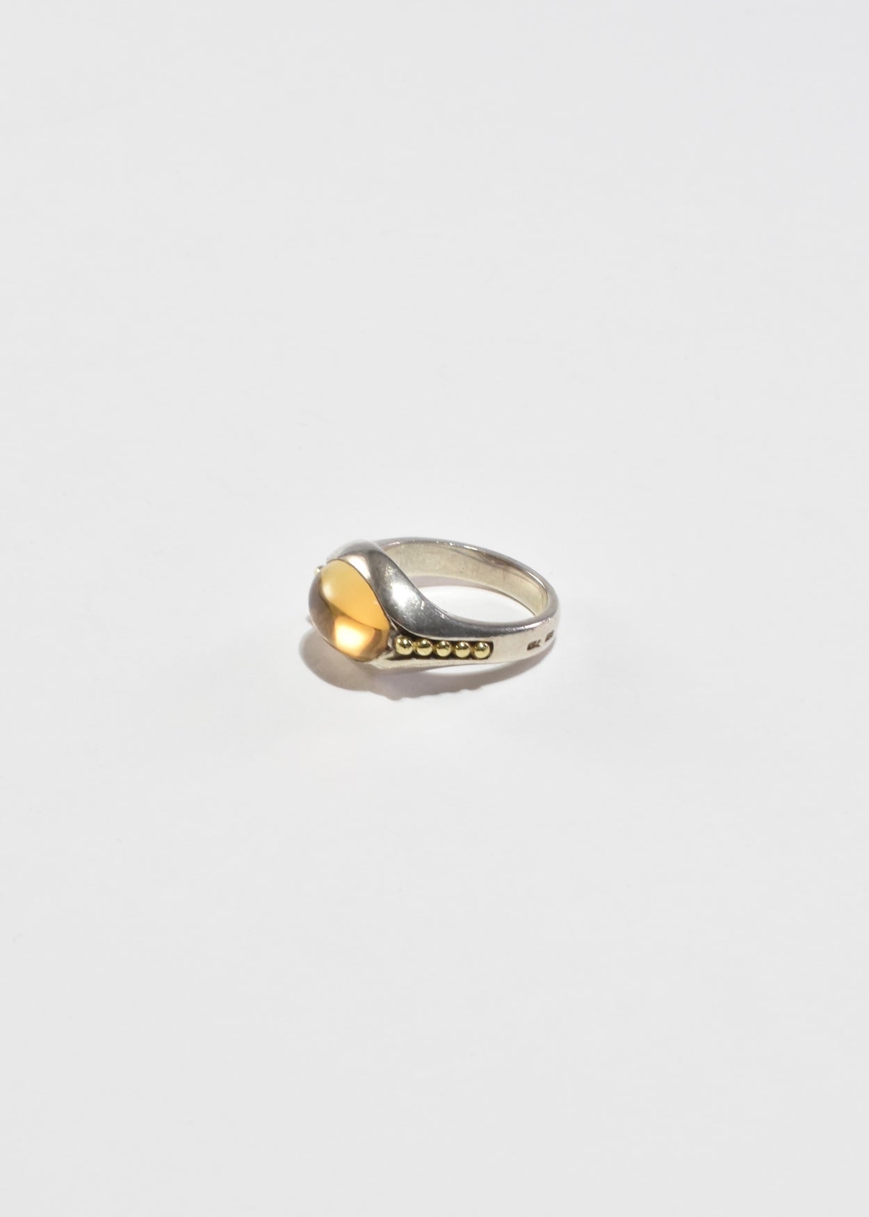 Studded Citrine Ring