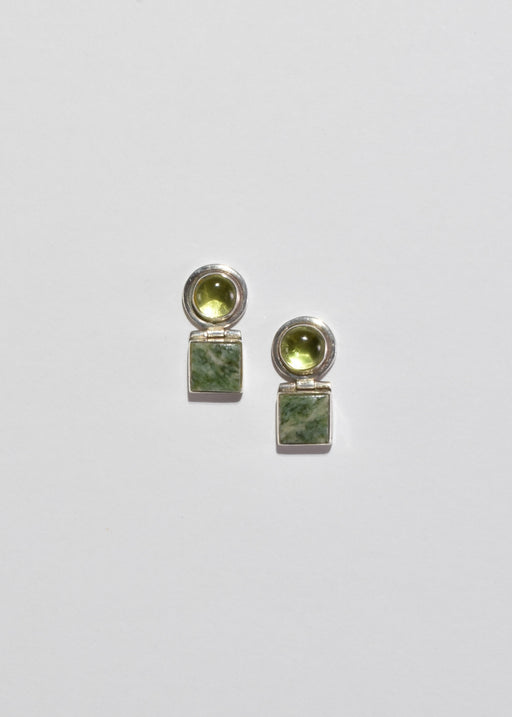 Peridot and Serpentine Earrings