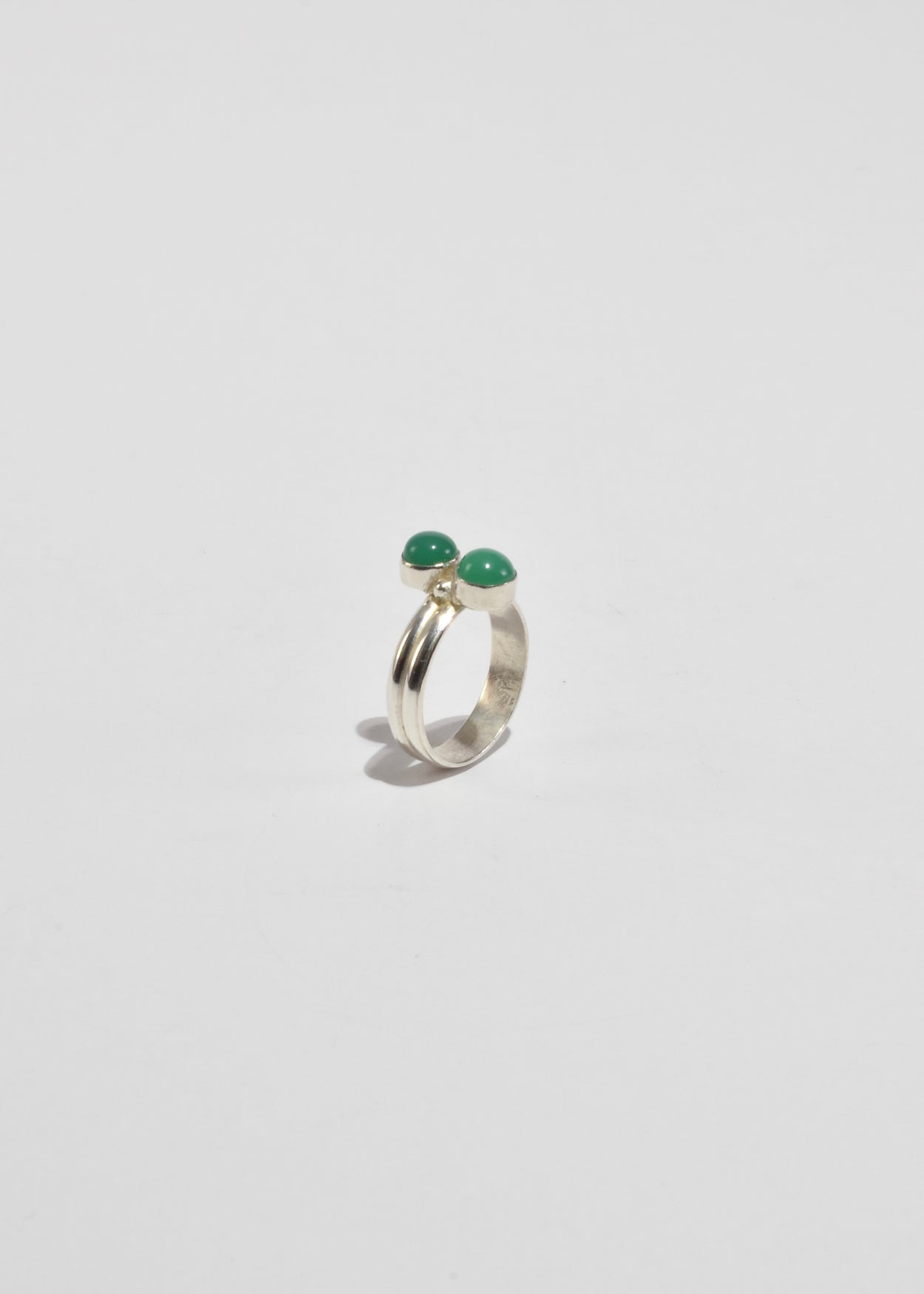 Double Chrysoprase Ring