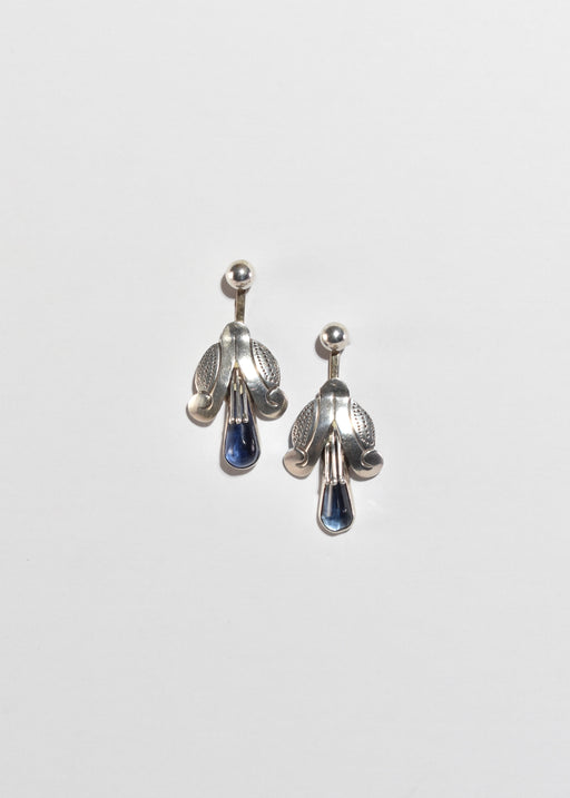 Iolite Flower Earrings