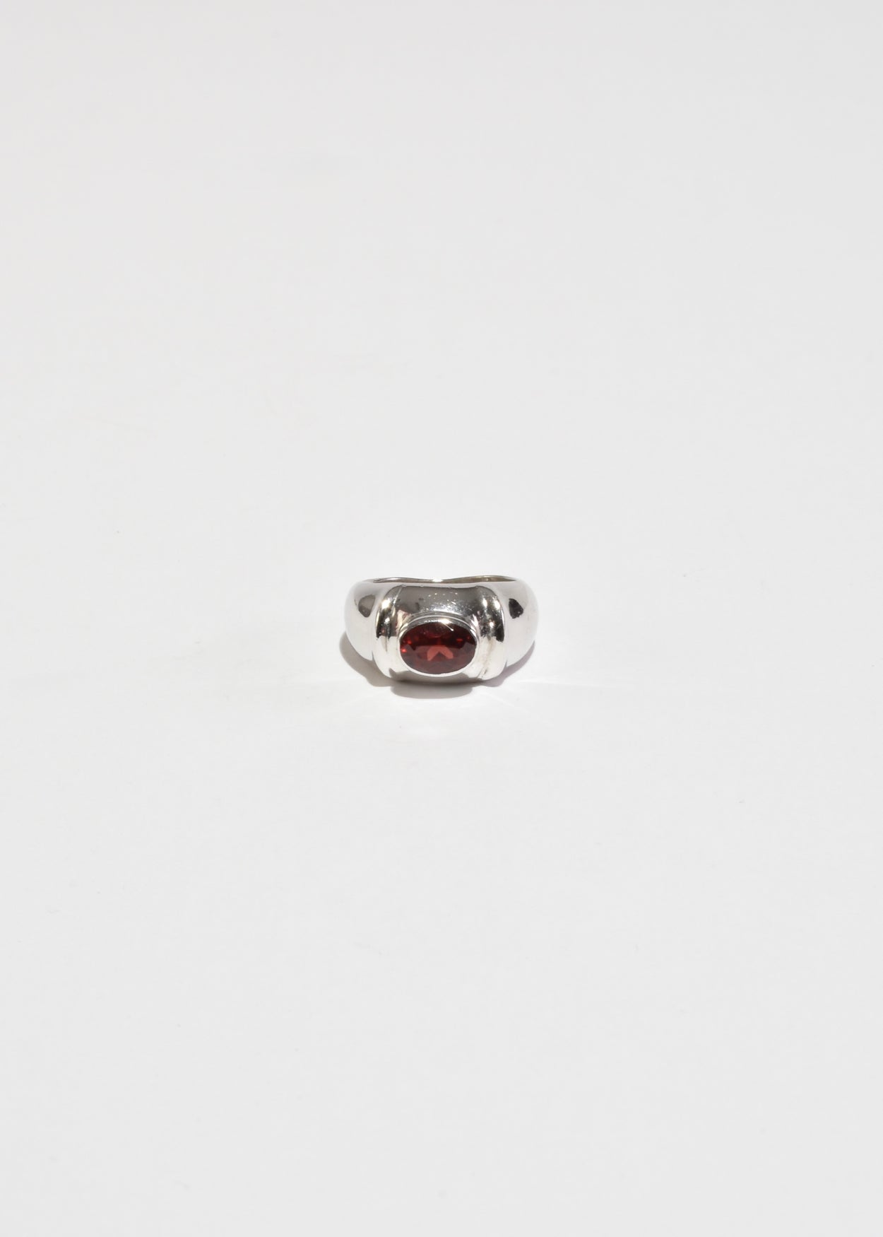Faceted Ruby Ring