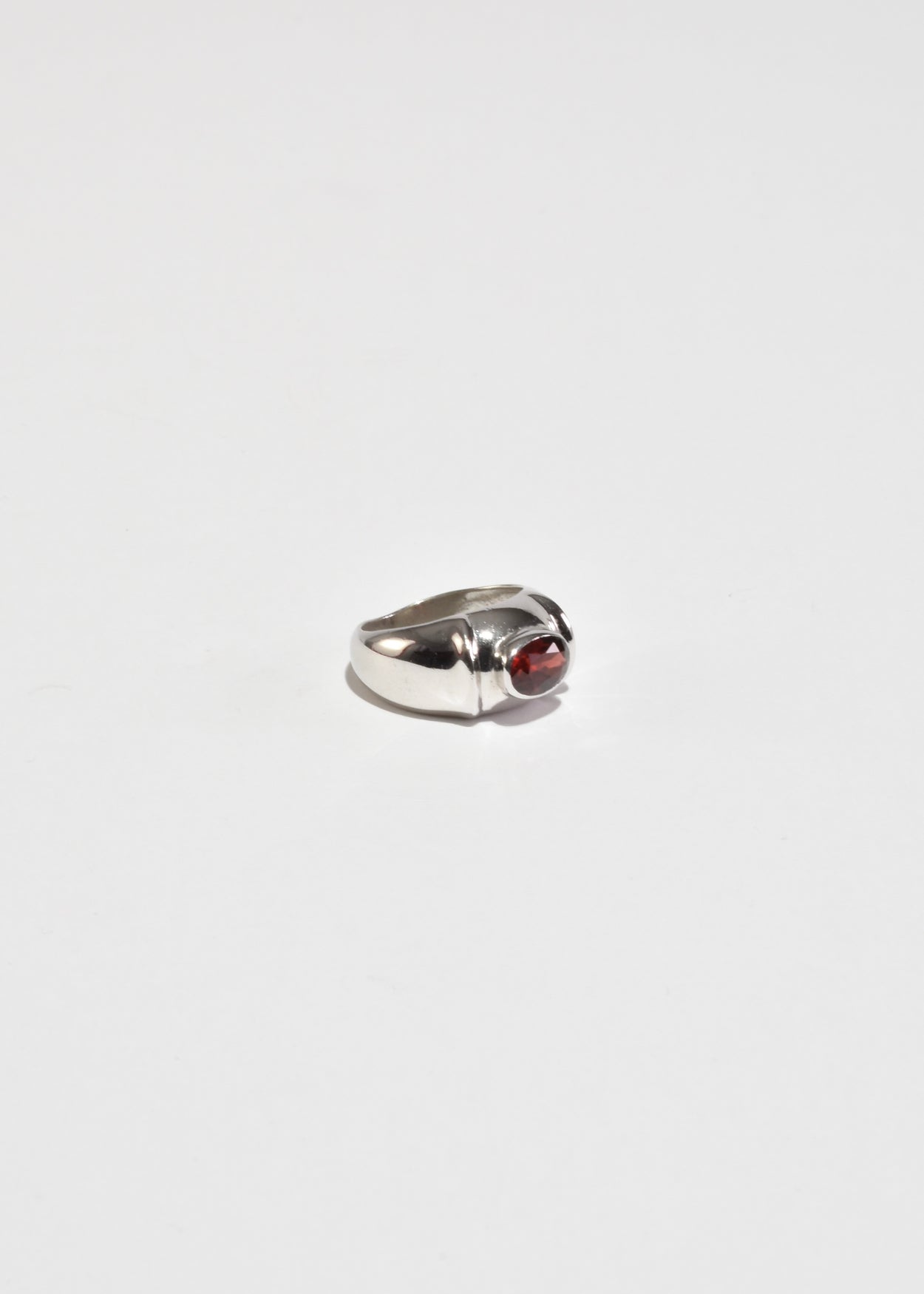 Faceted Ruby Ring