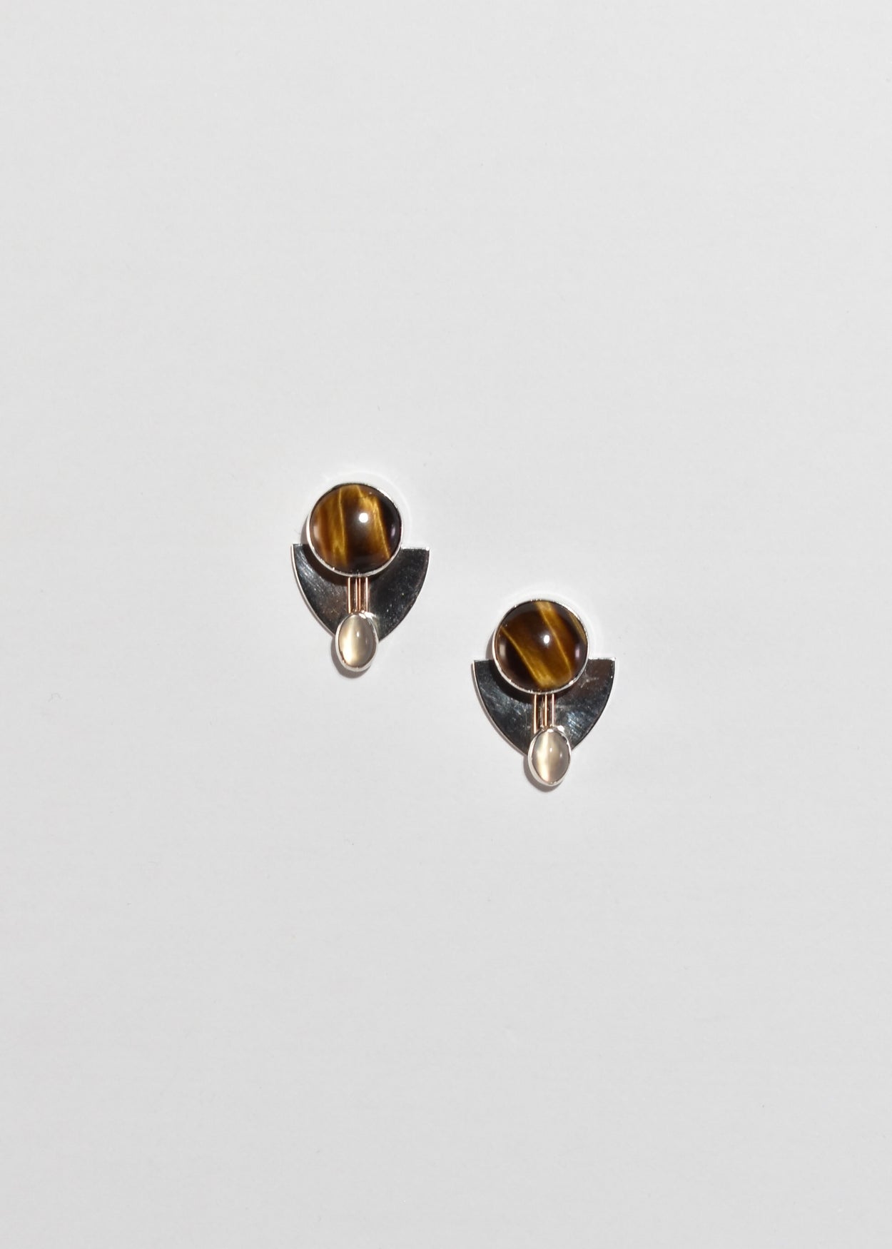 Tiger's Eye Moonstone Earrings
