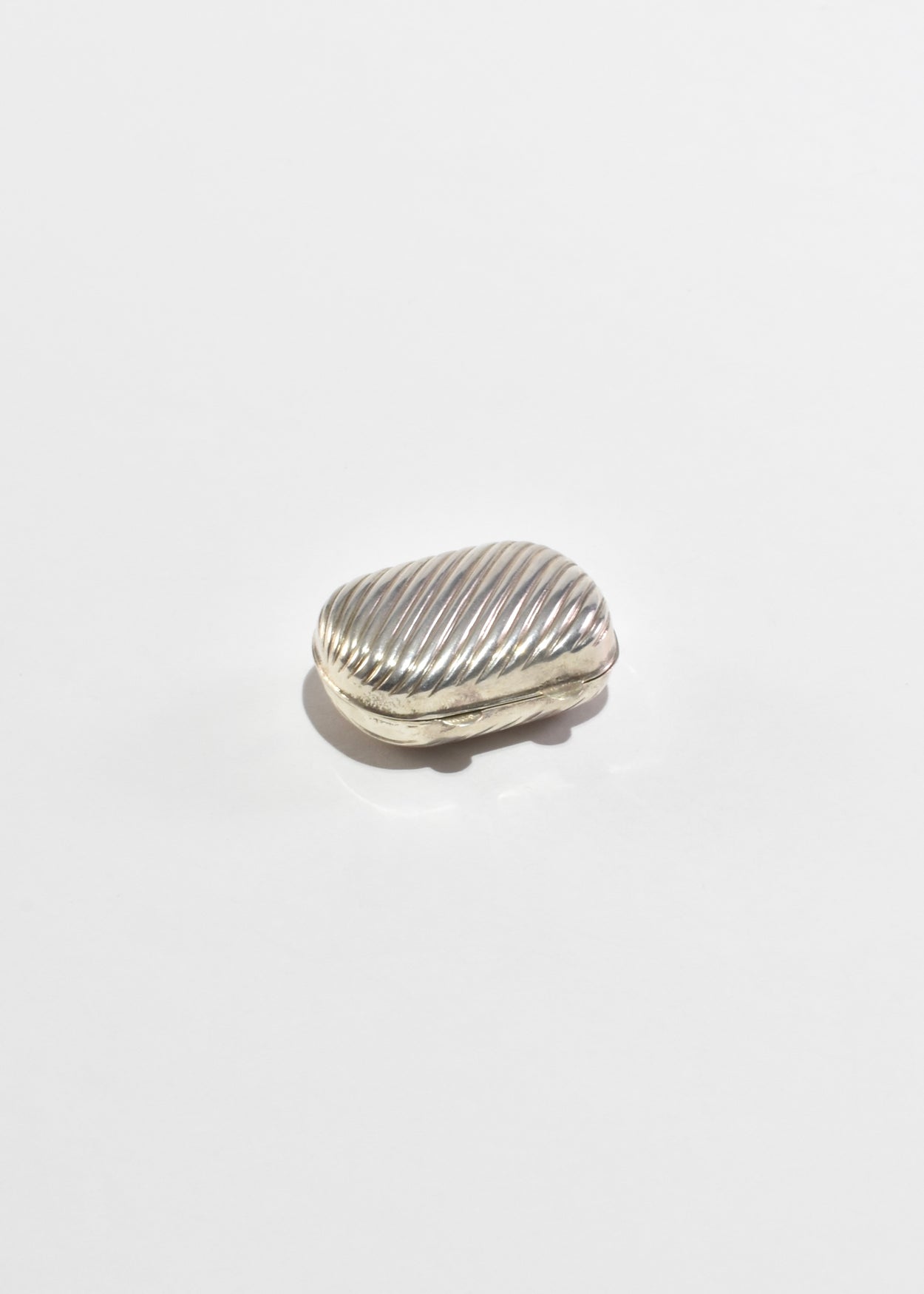 Ribbed Sterling Pillbox